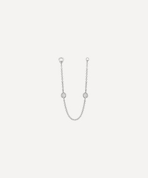 Maria Tash - 18ct 76mm Double Scallop Set Diamond Chain Connecting Charm image number 0