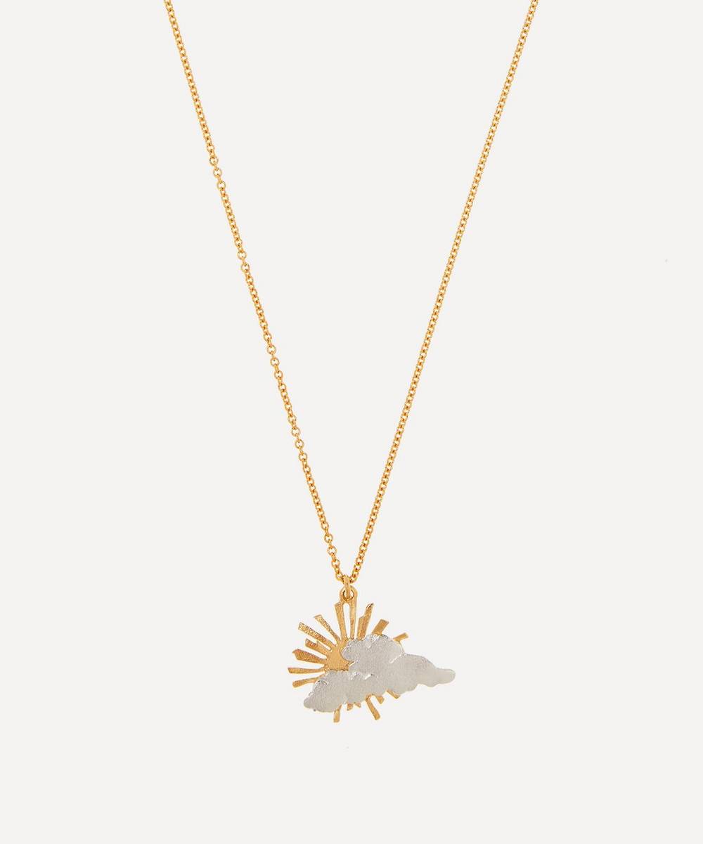 Alex Monroe - Gold-Plated Rays of Hope Pendant Necklace