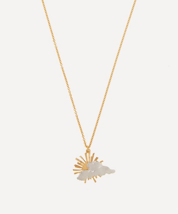 Alex Monroe - Gold-Plated Rays of Hope Pendant Necklace image number null