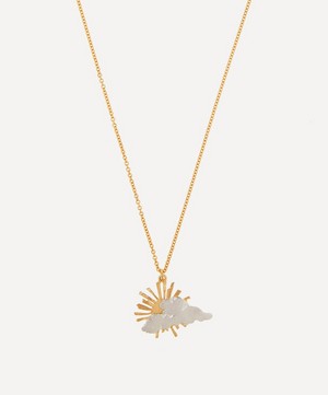 Alex Monroe - Gold-Plated Rays of Hope Pendant Necklace image number 0