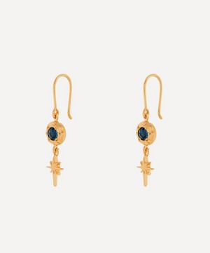 Alex Monroe - Gold-Plated Guiding Star London Blue Topaz Drop Earrings image number 2