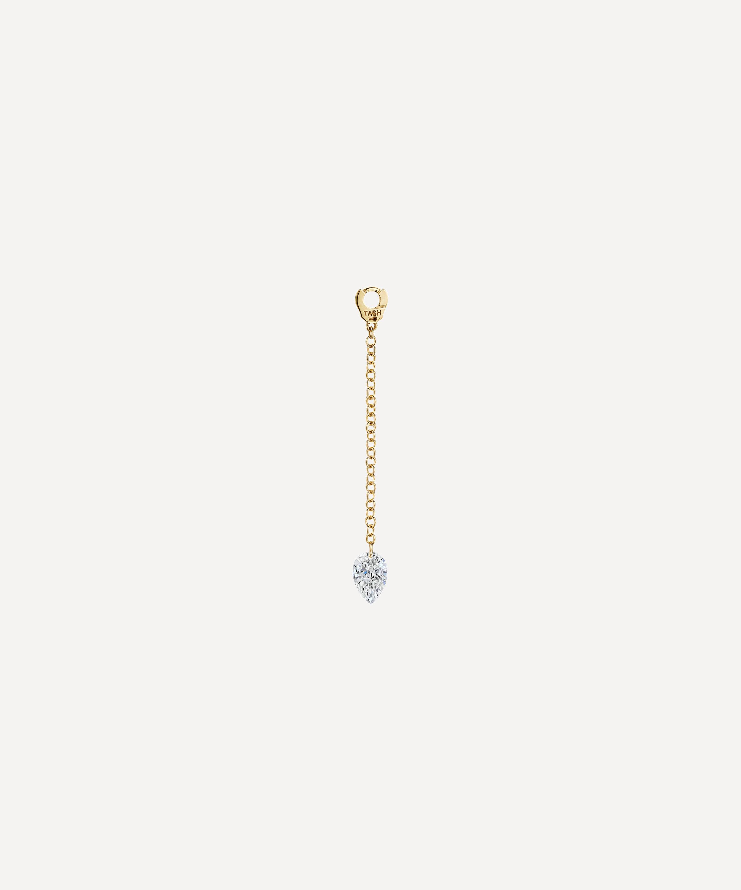 Maria Tash - 18ct 20mm Pendulum Charm with Pear Diamond image number 0