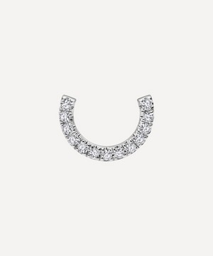 Maria Tash - 18ct 6.5mm Prong Set Diamond Demi Eternity Threaded Stud Earring image number 1