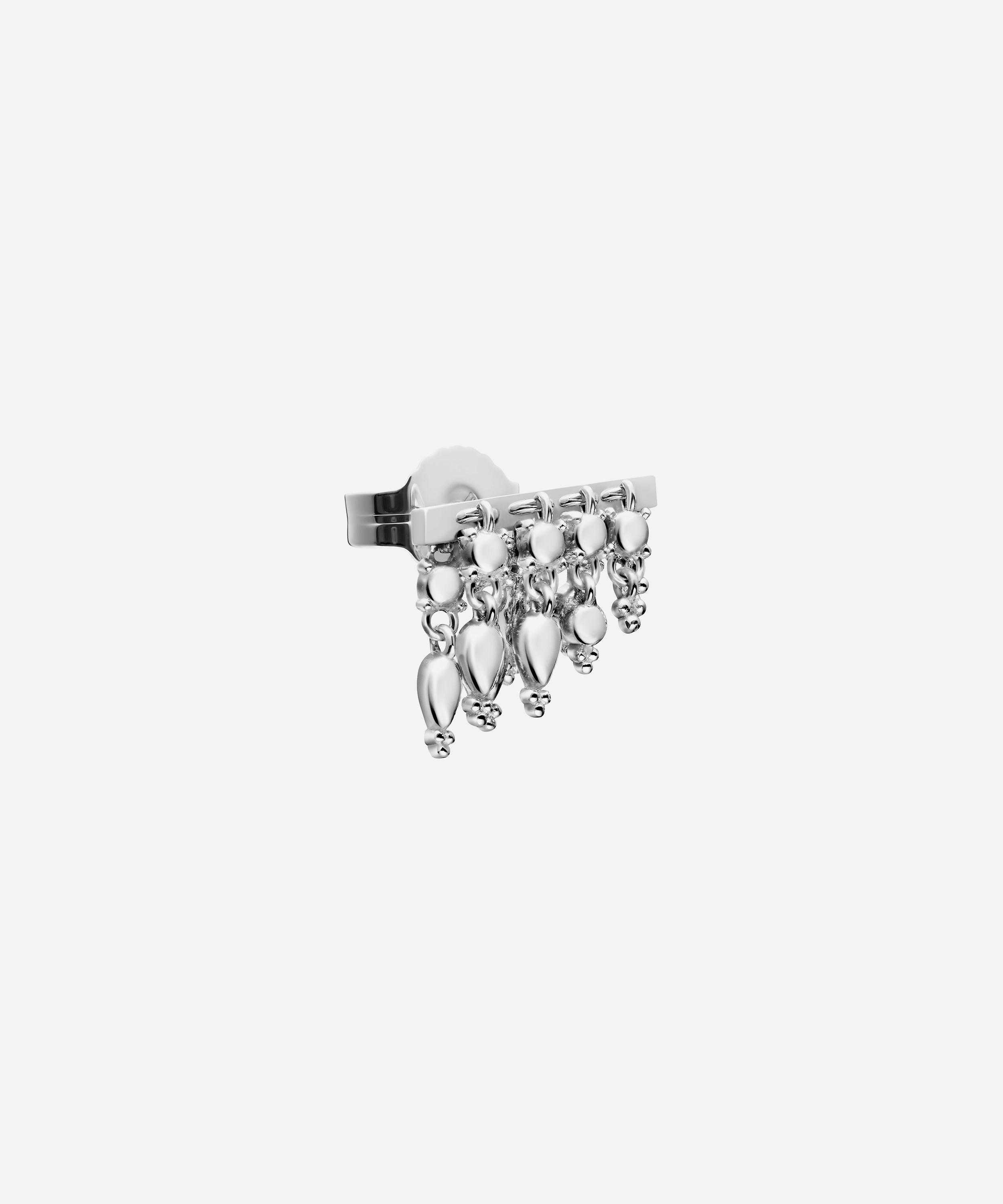 Maria Tash - 14ct 11mm Tassel Bar Stud Earring Left image number 2