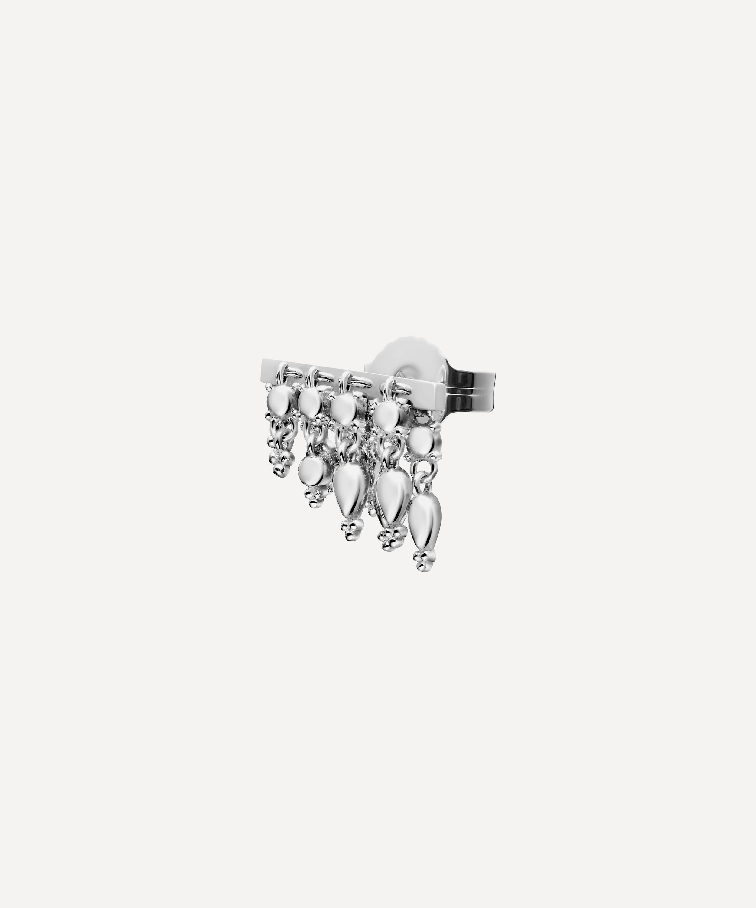 Maria Tash - 14ct 11mm Tassel Bar Stud Earring Right image number 2