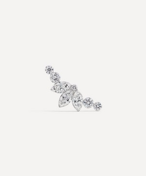 Maria Tash - 18ct Invisible Diamond Lotus Open Garland Ear Climber Left image number 1