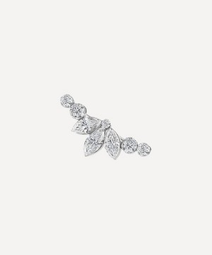 Maria Tash - 18ct Invisible Diamond Lotus Open Garland Ear Climber Right image number 2