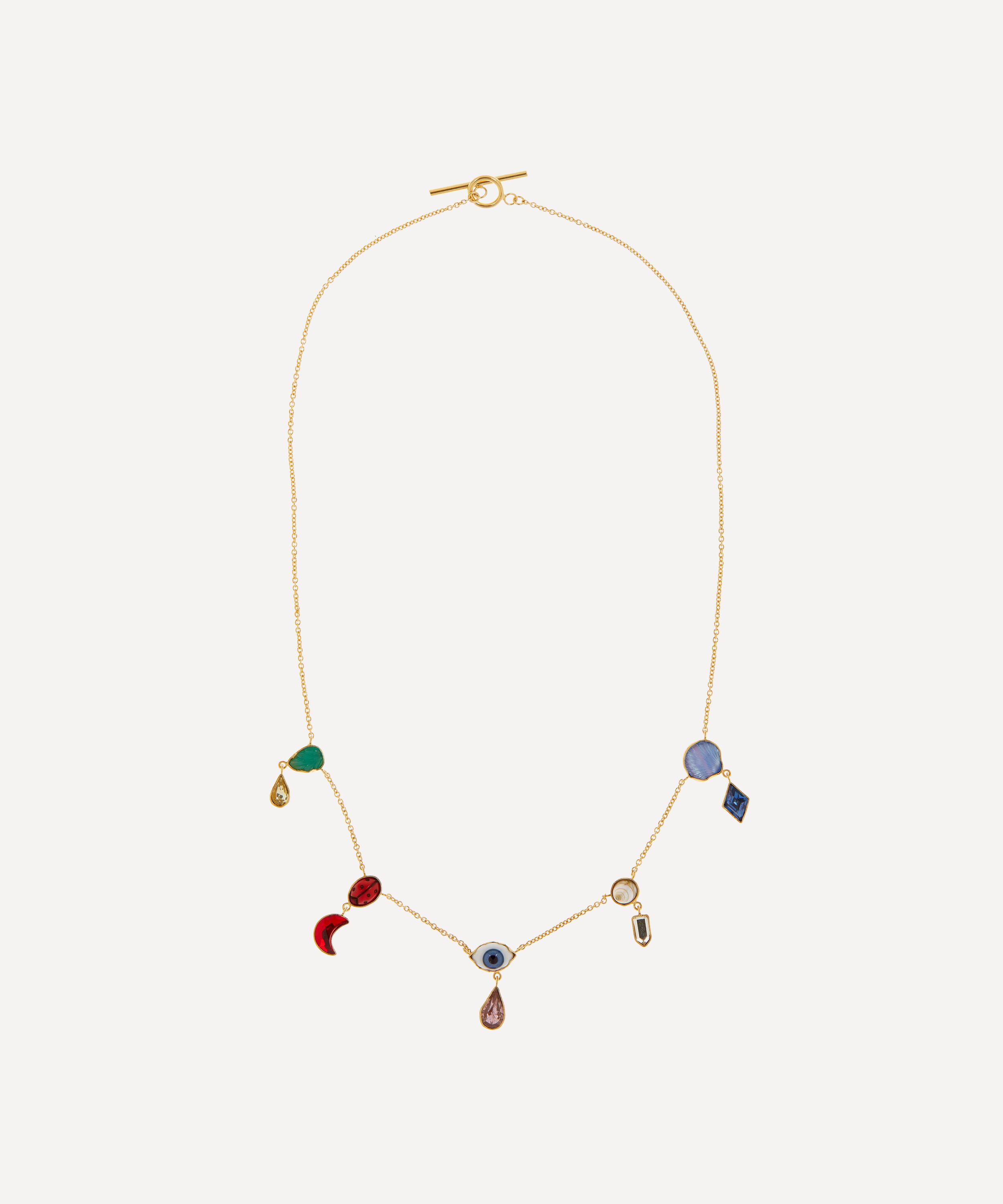 GRAINNE MORTON GRAINNE MORTON 18CT GOLD-PLATED MINI CHARM DROP NECKLACE 000714012
