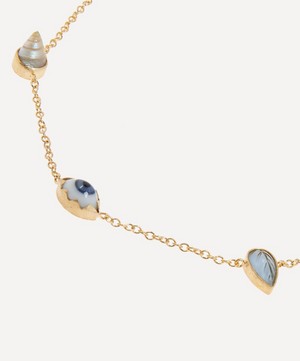 Grainne Morton - Gold-Plated Multi-Stone Five Mini Charm Necklace image number 3