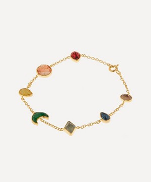Grainne Morton - Gold-Plated Multi-Stone Rainbow Mini Charm Bracelet image number 2