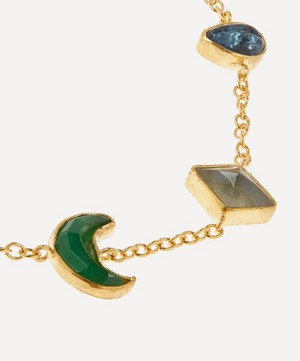 Grainne Morton - Gold-Plated Multi-Stone Rainbow Mini Charm Bracelet image number 3