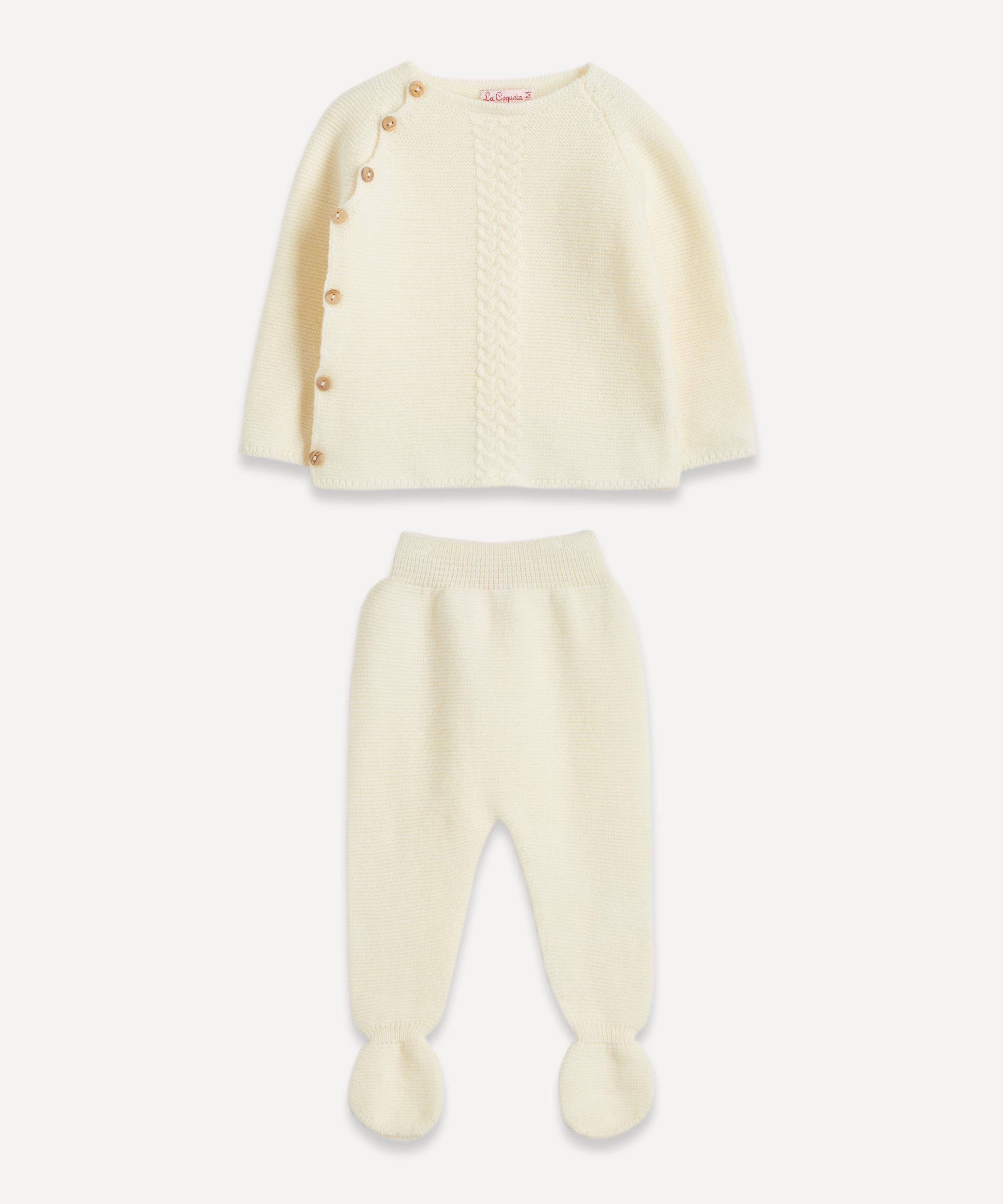 white cashmere baby outfit