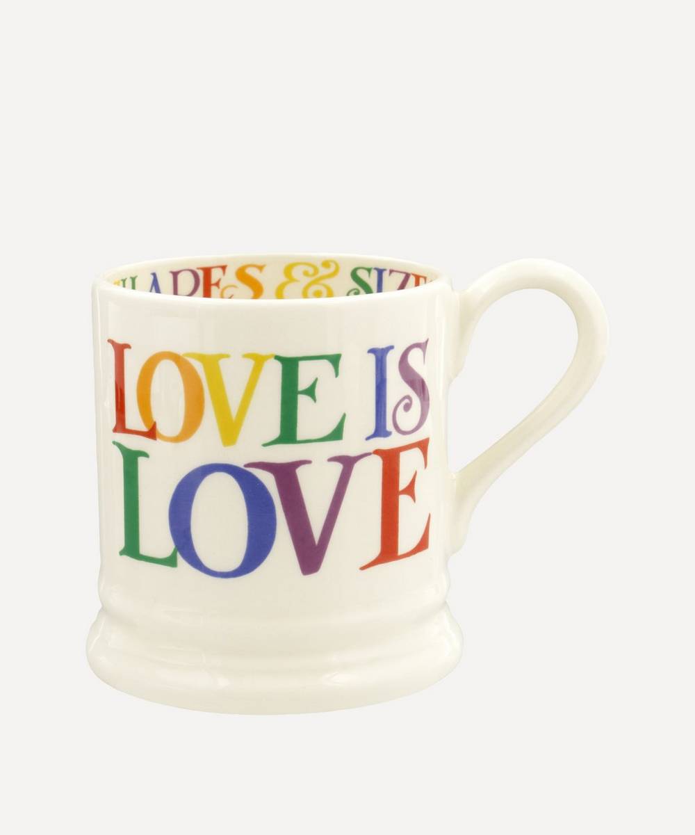 Emma Bridgewater - Rainbow Toast Love is Love Half-Pint Mug