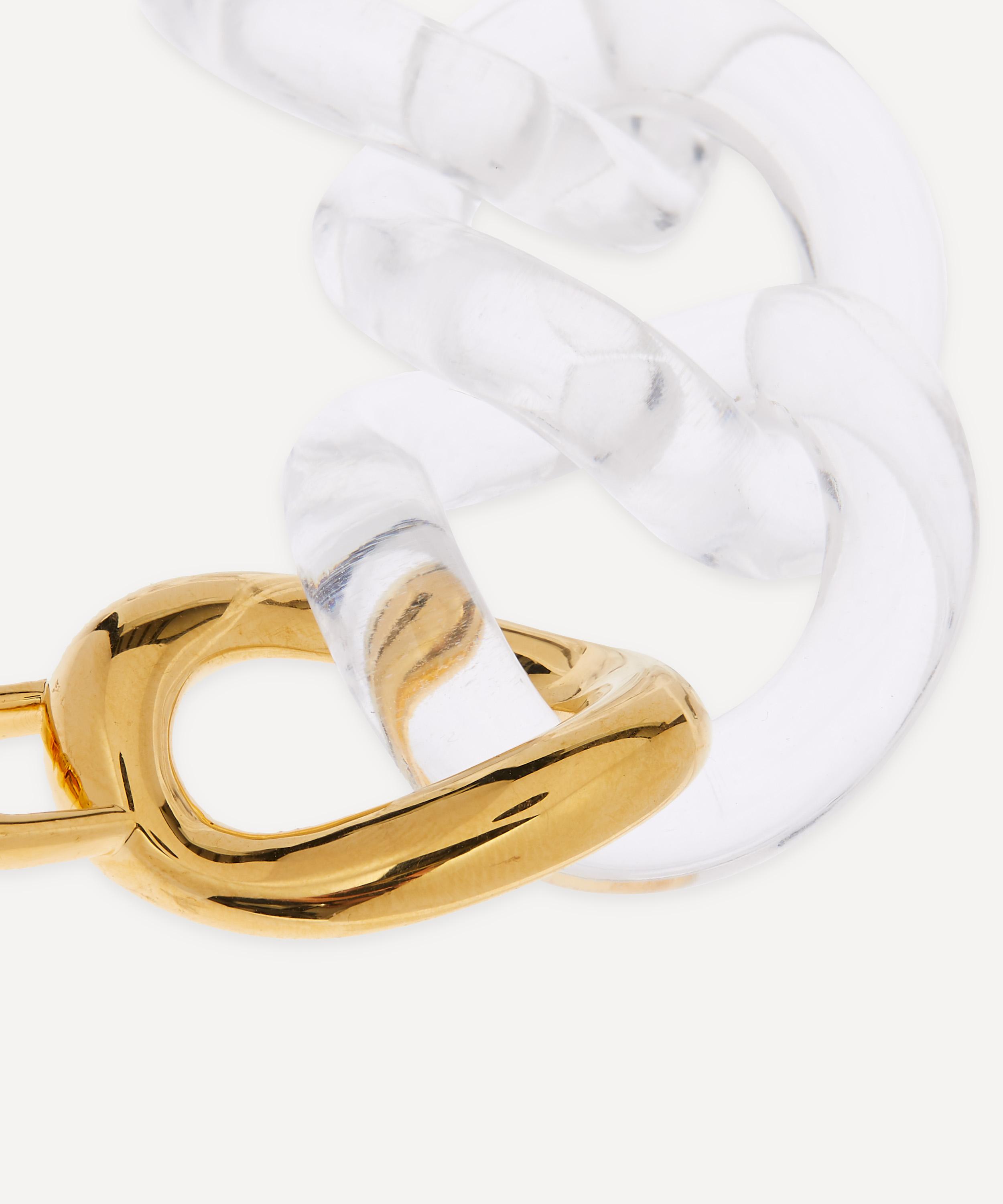 Kenneth Jay Lane - Gold-Plated Clear Resin Link Bracelet image number 3