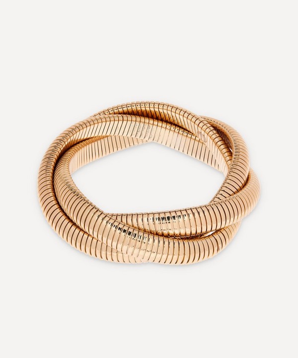 Kenneth Jay Lane - Gold-Plated Twisted Snake Chain Stretch Bracelet image number null
