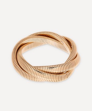 Kenneth Jay Lane - Gold-Plated Twisted Snake Chain Stretch Bracelet image number 0