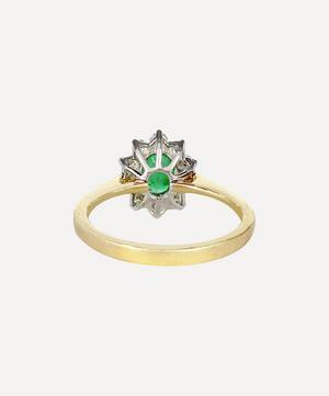 Kojis - Gold Emerald and Diamond Cluster Ring image number 2