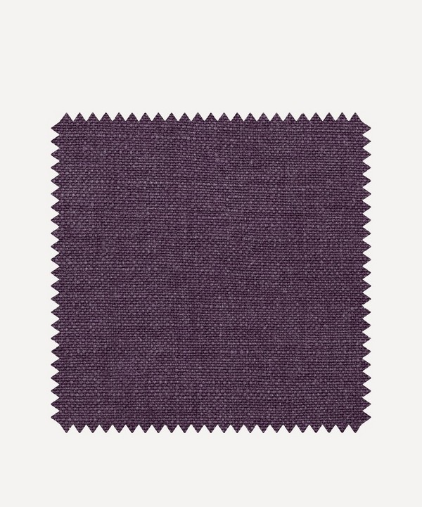 Liberty Interiors - Fabric Swatch - Brinjal Plain Emberton Linen image number null