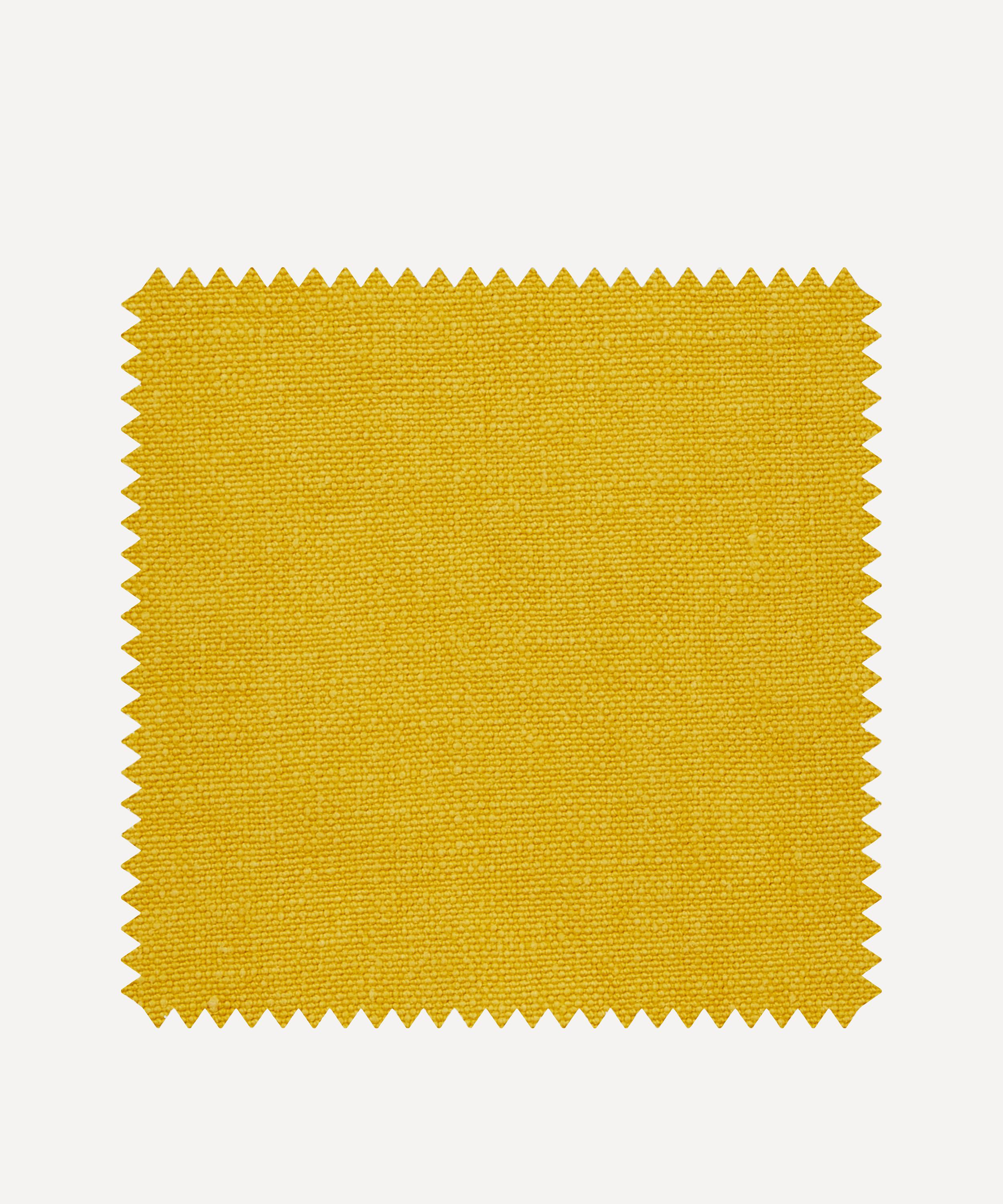 Liberty Interiors - Fabric Swatch - Mustard Plain Emberton Linen image number 0