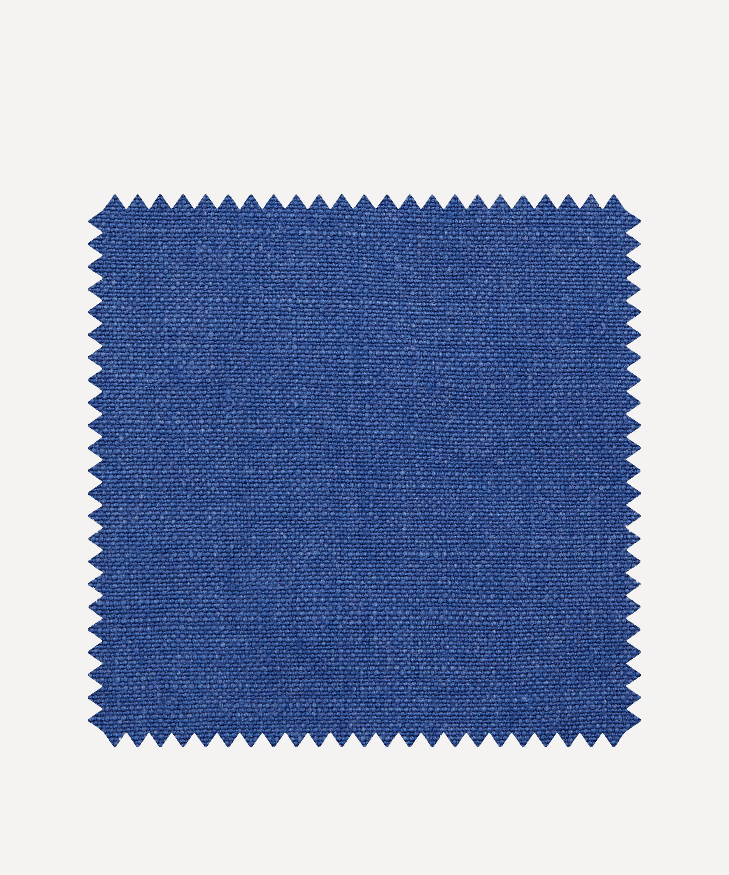 Liberty Interiors - Fabric Swatch - Lapis Plain Emberton Linen image number 0