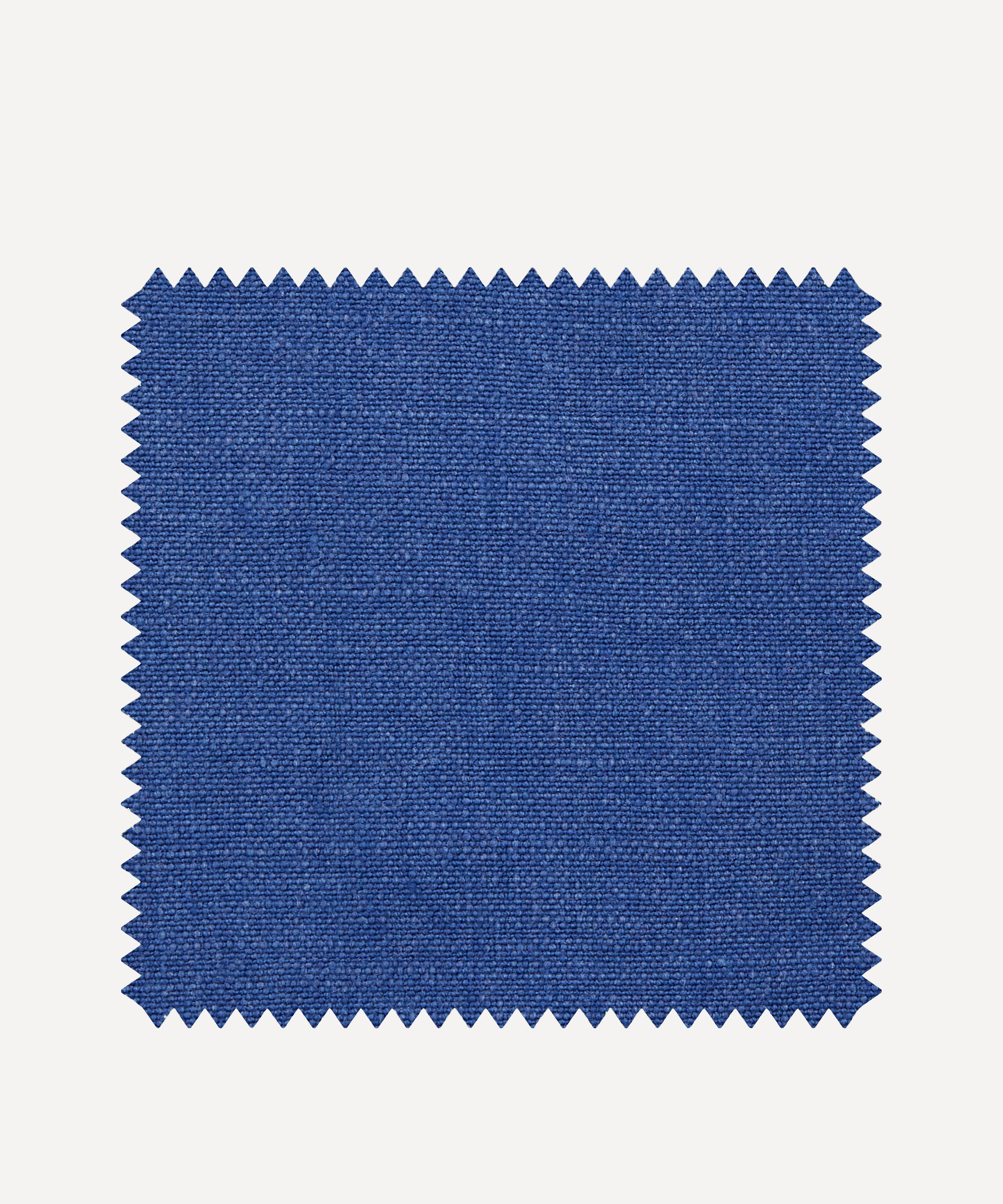 Liberty Interiors - Fabric Swatch - Lapis Plain Emberton Linen image number 0