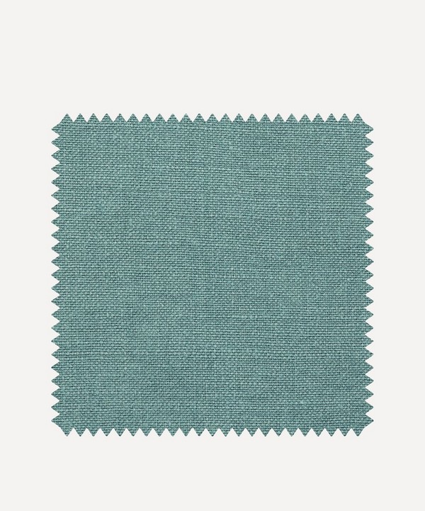 Liberty Interiors - Fabric Swatch - Robin's Egg Plain Emberton Linen image number null