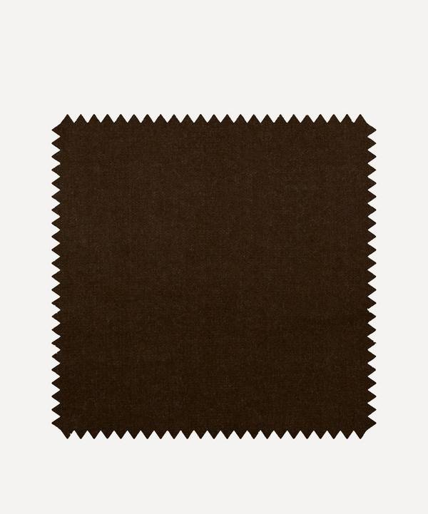 Liberty Interiors - Fabric Swatch - Mole Plain Cotton Velvet