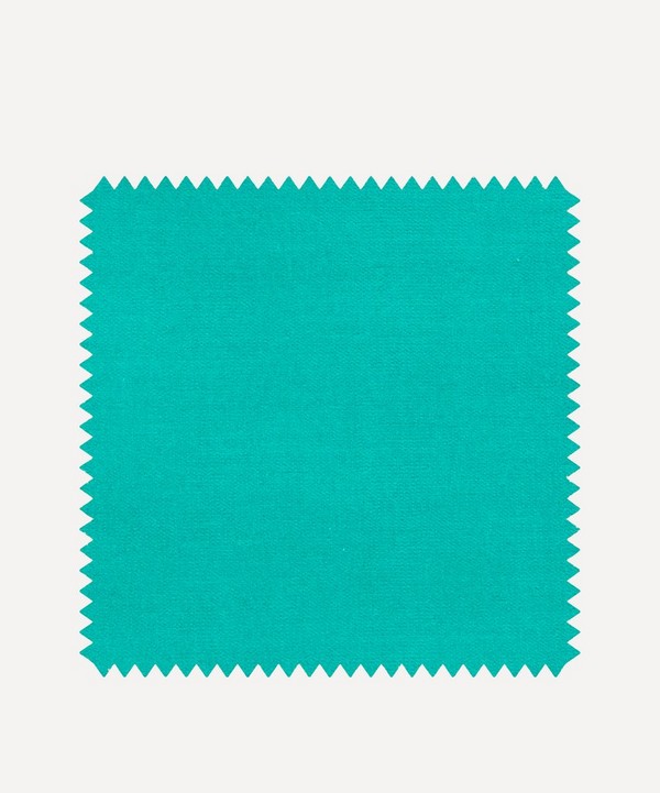 Liberty Interiors - Fabric Swatch - Jadeite Plain Cotton Velvet image number null