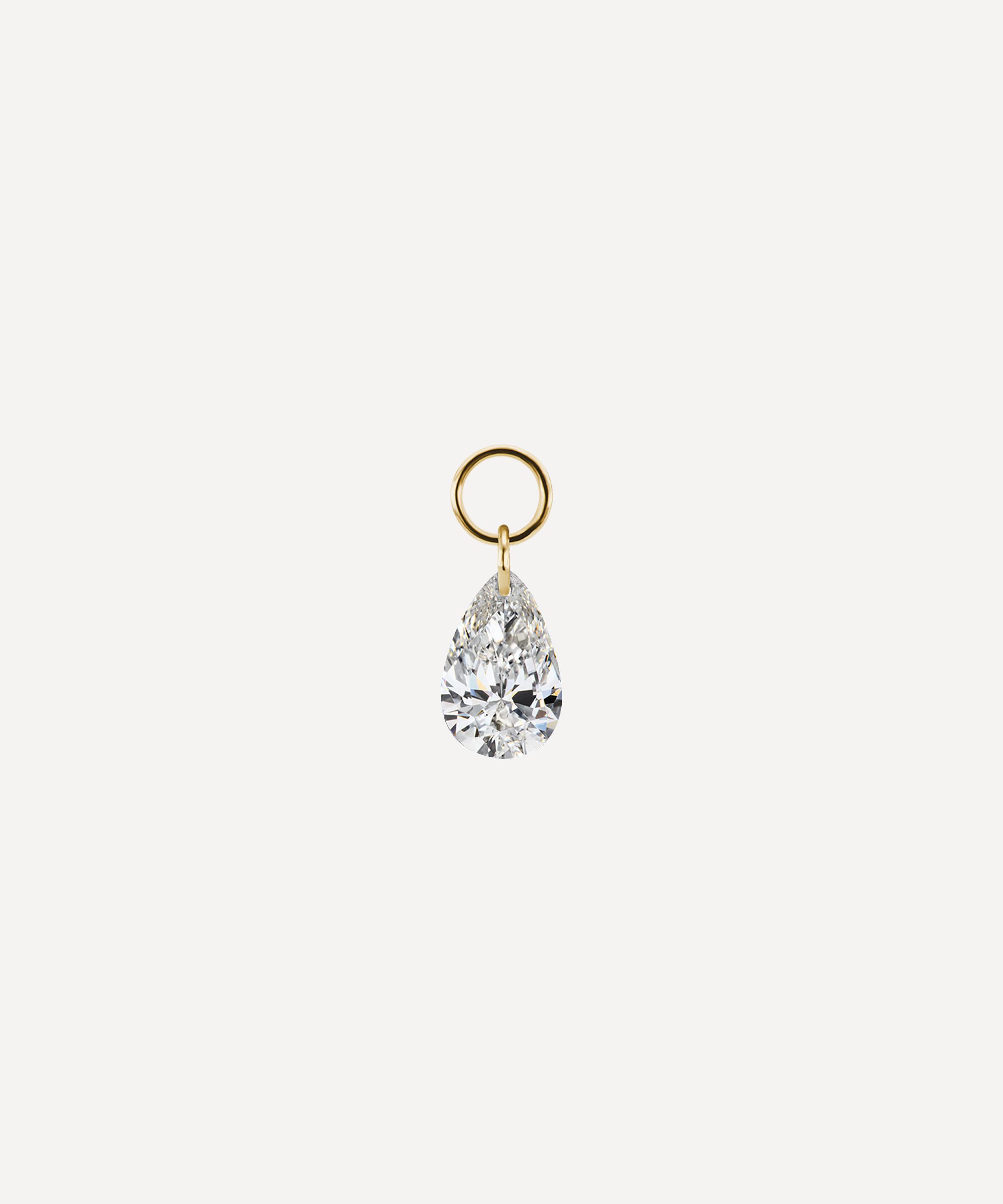 Maria Tash - 18ct 5mm Pear Floating Diamond Charm image number 0