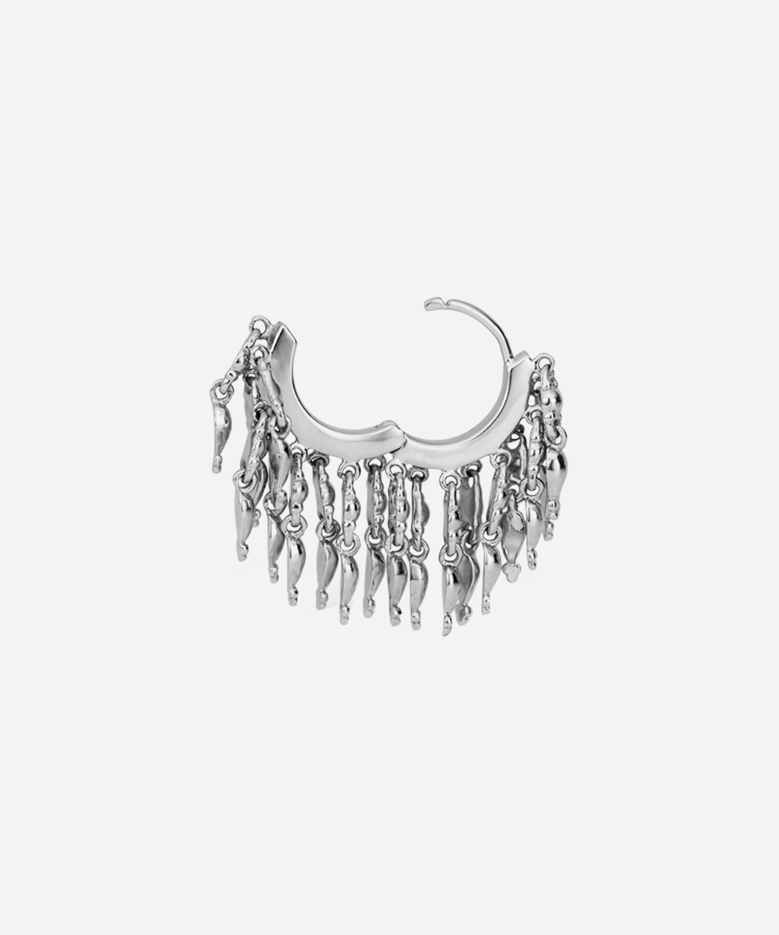 Maria Tash - 14ct 6.5mm Gold Tassel Eternity Hoop Earring image number 2