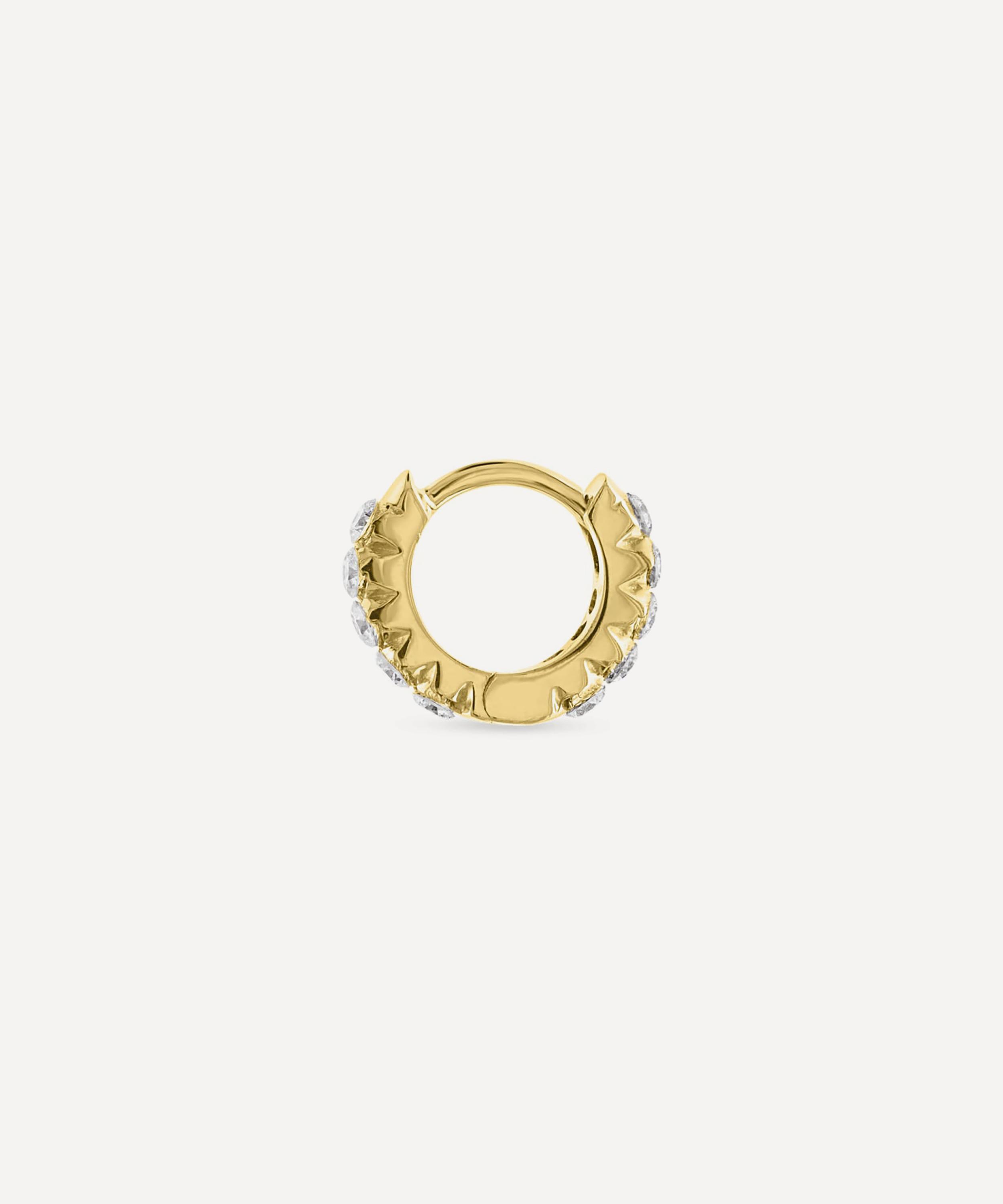 Maria Tash - 18ct 5mm Invisible Set Diamond Eternity Hoop Earring image number 1