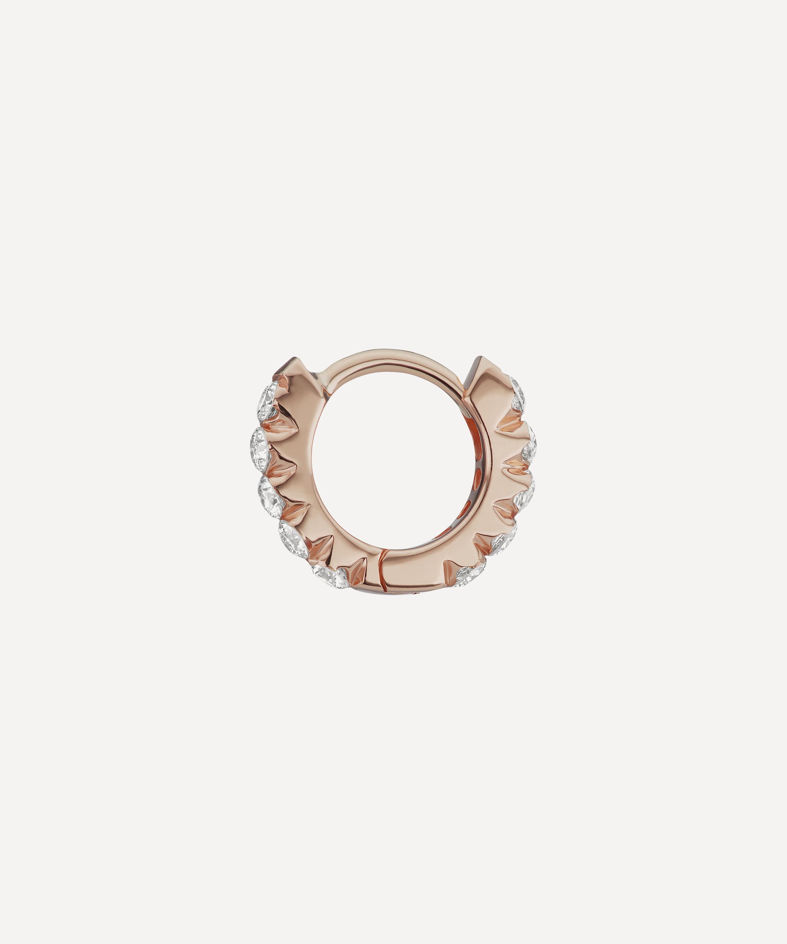 Maria Tash - 18ct 5mm Invisible Set Diamond Eternity Hoop Earring image number 3