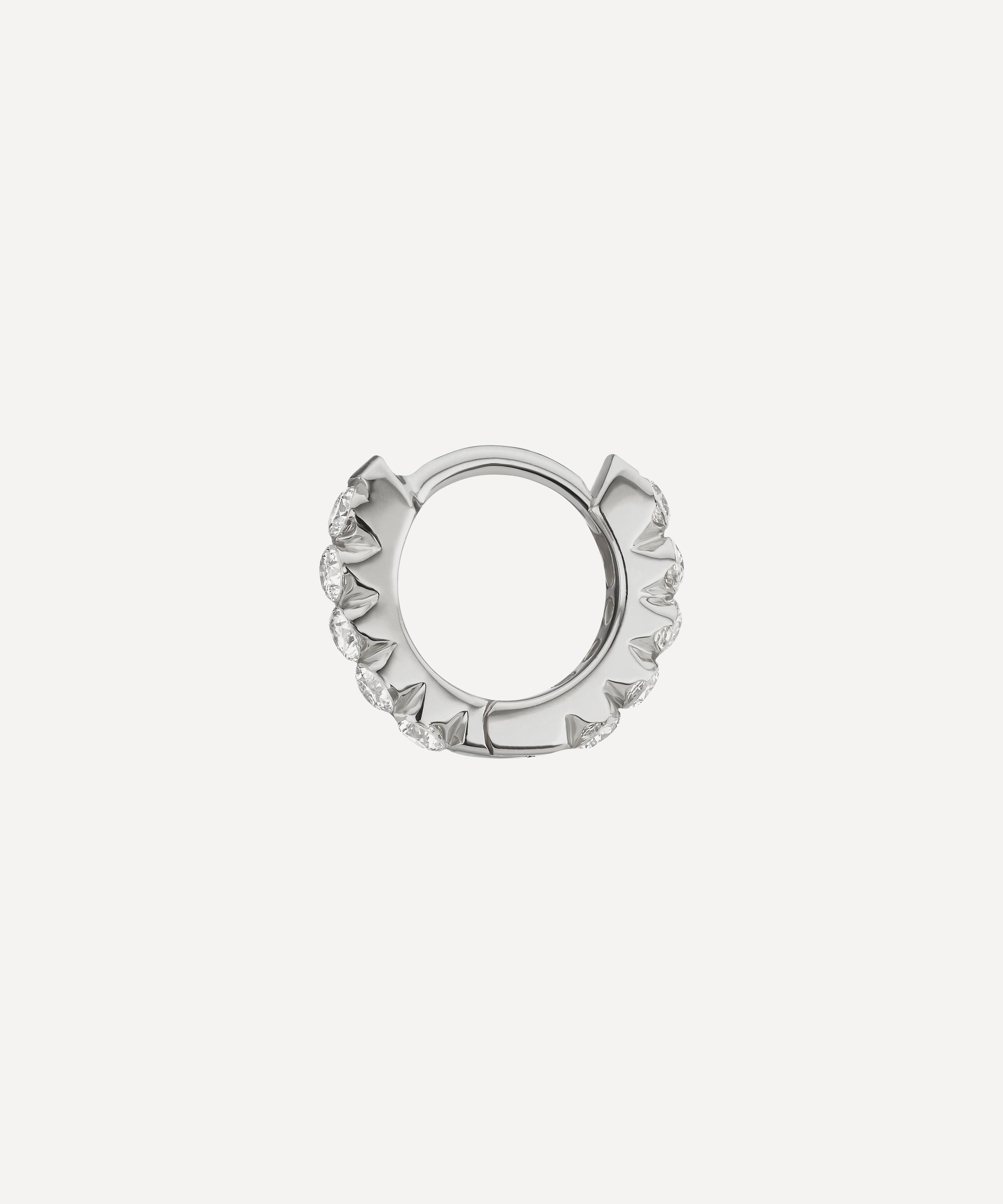 Maria Tash - 18ct 5mm Invisible Set Diamond Eternity Hoop Earring image number 3