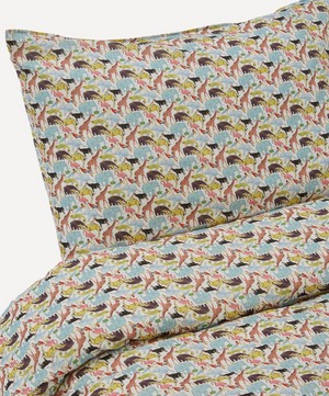 Coco & Wolf - Queue for the Zoo Cotton Single Duvet Cover Set image number 1