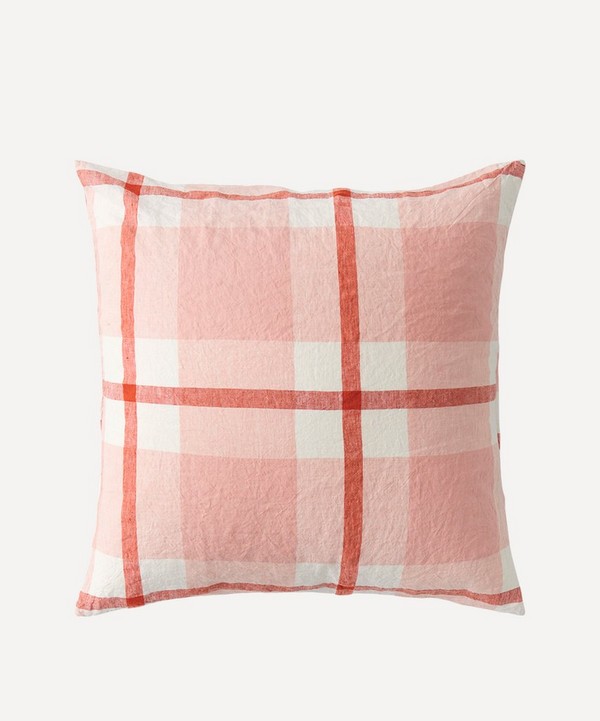 Society of Wanderers - Floss Check Cushion Cover image number null