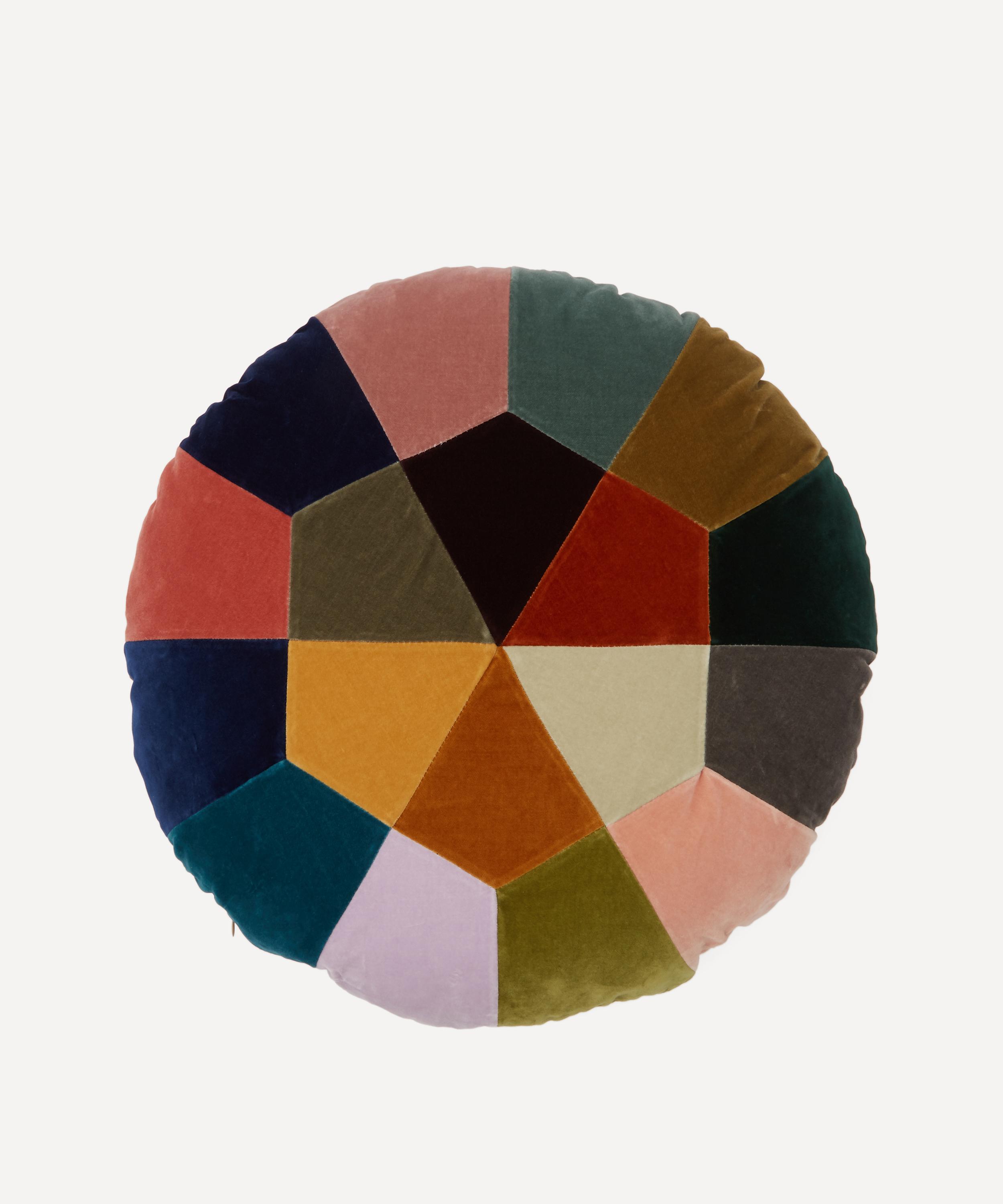 Christina Lundsteen - Iris Round Velvet Cushion image number 0