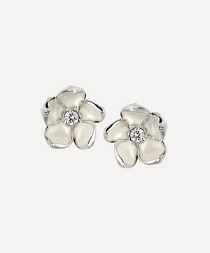 Shaun Leane - Cherry Blossom Large Diamond Flower Stud Earrings image number 0