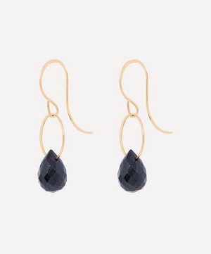 Melissa Joy Manning - 14ct Gold Black Onyx Single Drop Earrings image number 2