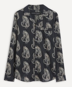 Desmond & Dempsey - Tiger Cotton Pyjama Shirt image number 0