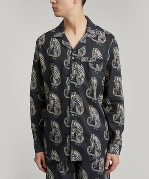 Desmond & Dempsey - Tiger Cotton Pyjama Shirt image number 1