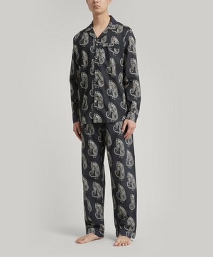 Desmond & Dempsey - Tiger Cotton Pyjama Shirt image number 2