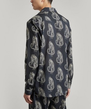 Desmond & Dempsey - Tiger Cotton Pyjama Shirt image number 3