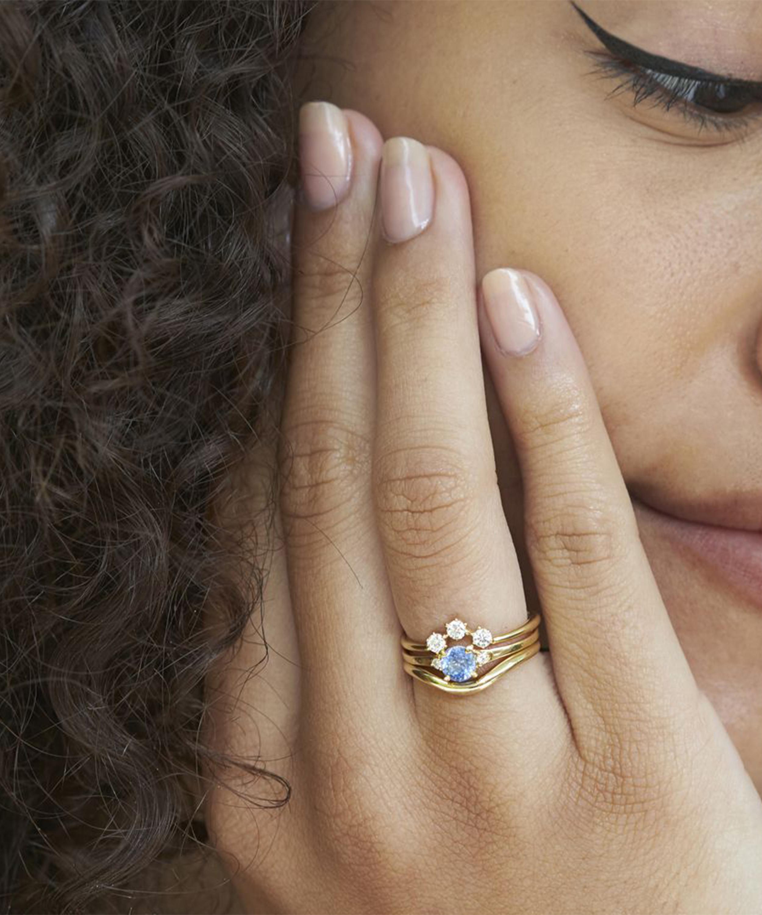 Dinny Hall - Gold Ellie Diamond Crown Ring image number 1