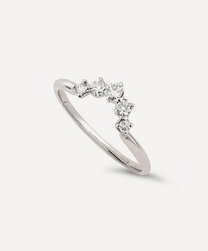 Dinny Hall - White Gold Lily Diamond Crown Ring image number 2