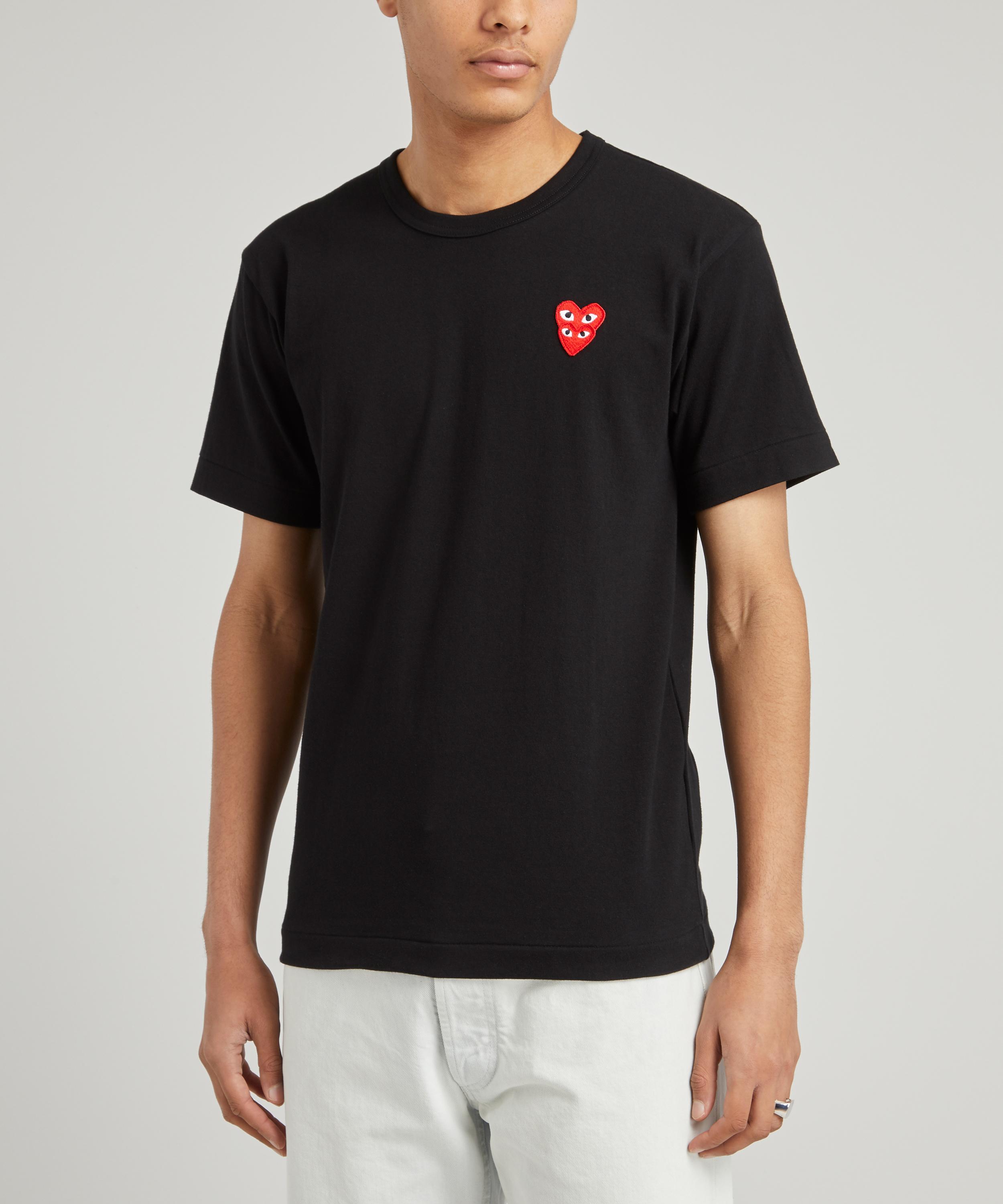 Comme des Garçons Play - Heart Logo Patch Cotton T-Shirt image number 1