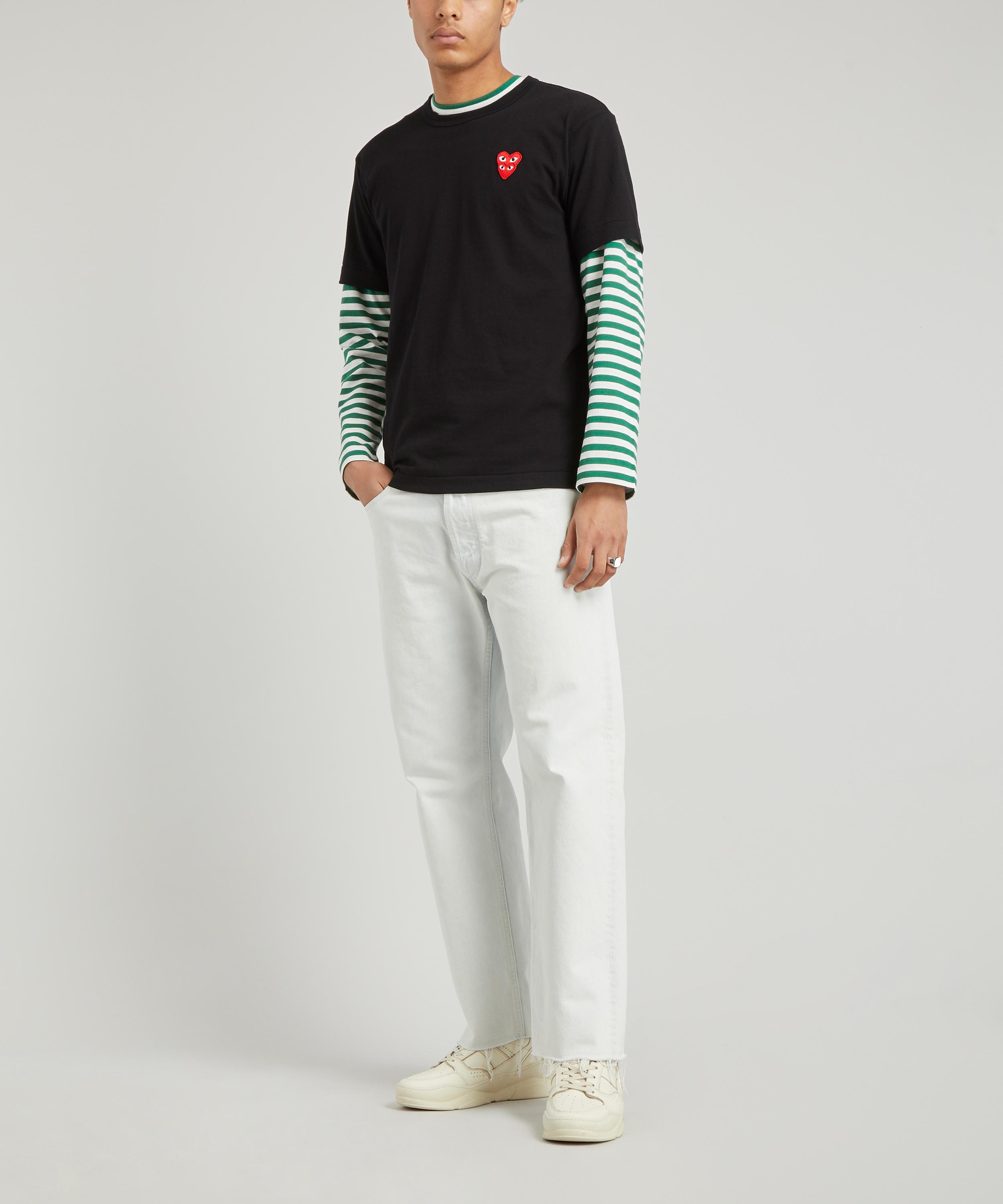 Comme des Garçons Play - Heart Logo Patch Cotton T-Shirt image number 2