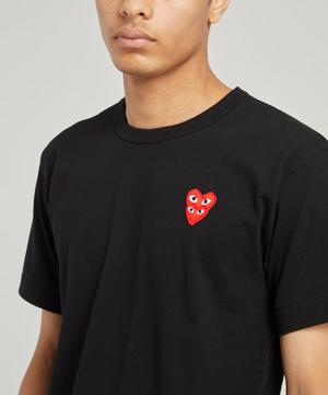 Comme des Garçons Play - Heart Logo Patch Cotton T-Shirt image number 4