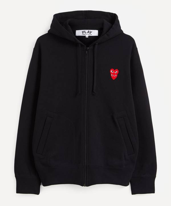 Comme des Garçons Play - Heart Logo Patch Zip-Up Hoodie image number 0