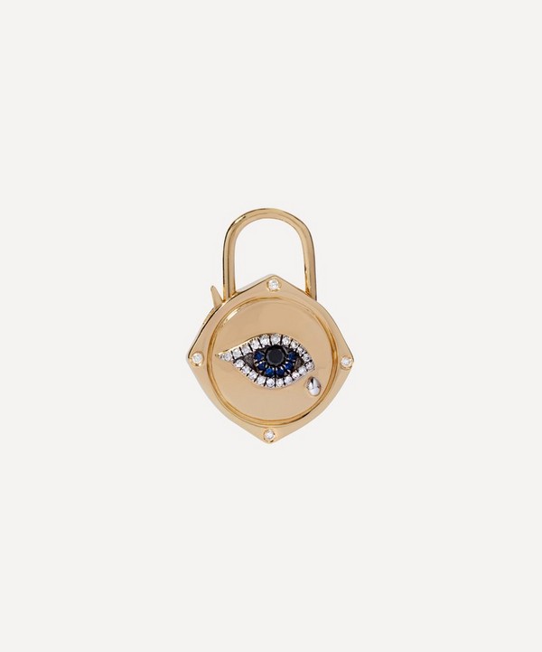 Annoushka - 18ct Gold Lovelock Sapphire and Diamond Evil Eye Charm image number null