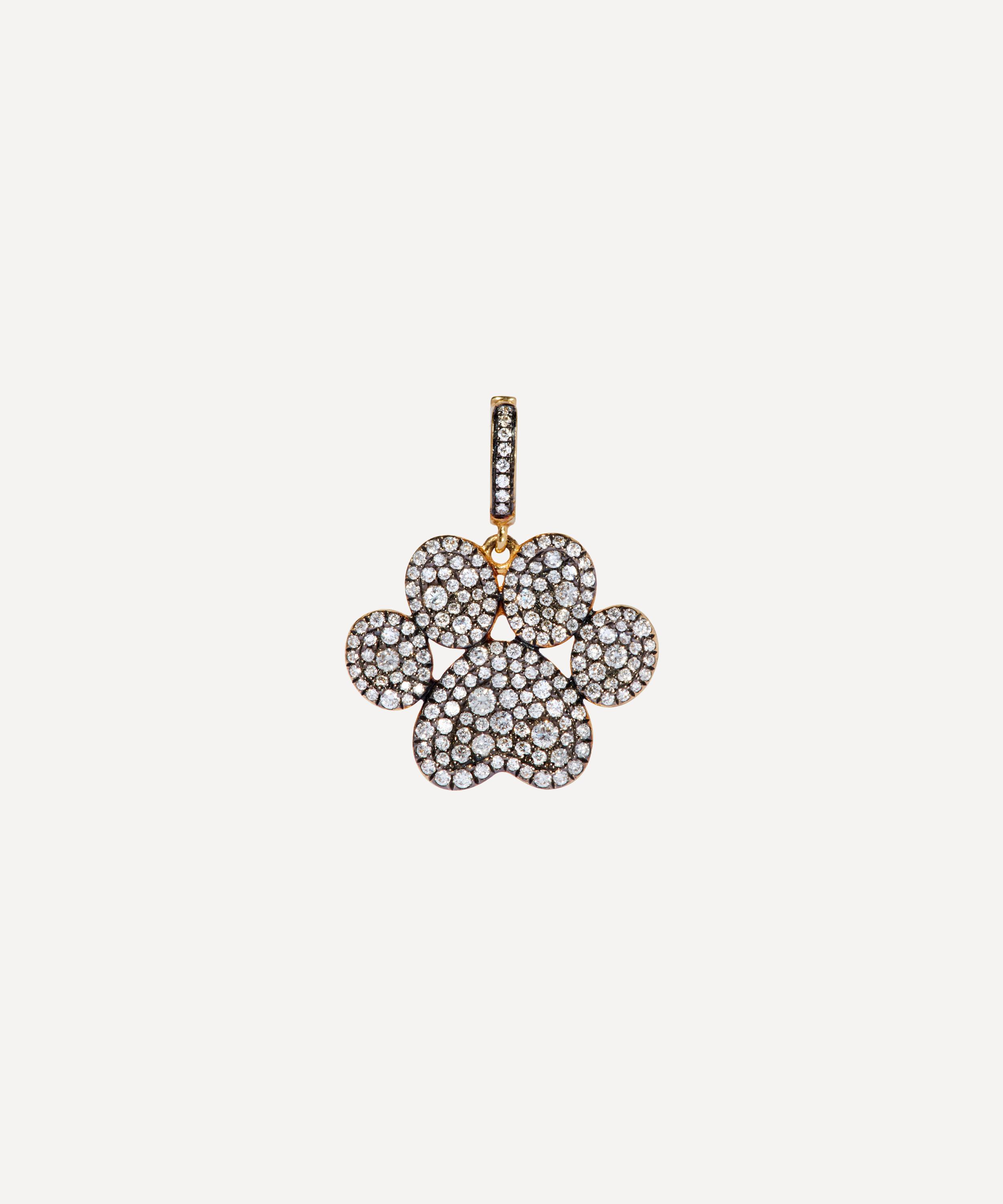 Annoushka - 18ct Gold Diamond Paw Print Charm image number 0